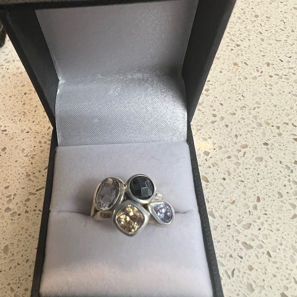 Silpada Sterling Silver Wine Flight Ring Gem